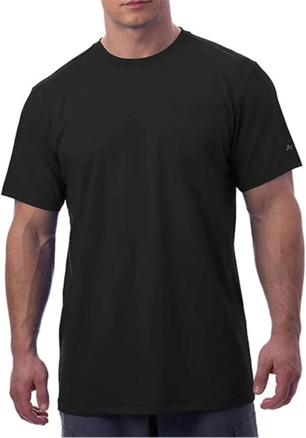 Arctic Cool Men’s Crew Neck Instant Cooling Pocket Workwear Moisture Wicking Performance UPF 50+ Short Sleeve Shirt