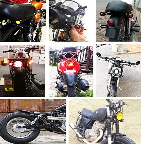 Universal Motorcycle Turn Signals Bullet Blinker Indicator Lights Amber Lamp Light for Sportster Cruiser Bobber Chopper Harley Honda Yamaha Kawasaki