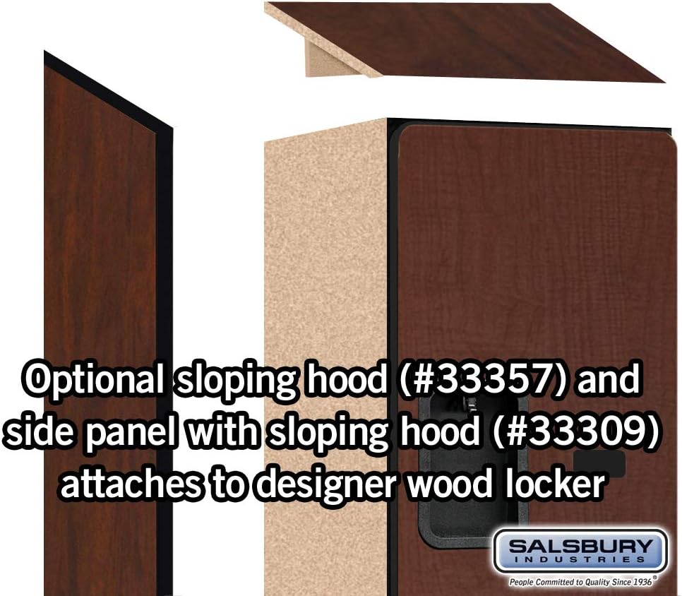 Salsbury Industries Double Tier 'S' Style Designer Wood Locker, Mahogany, 5' 3" x 15"