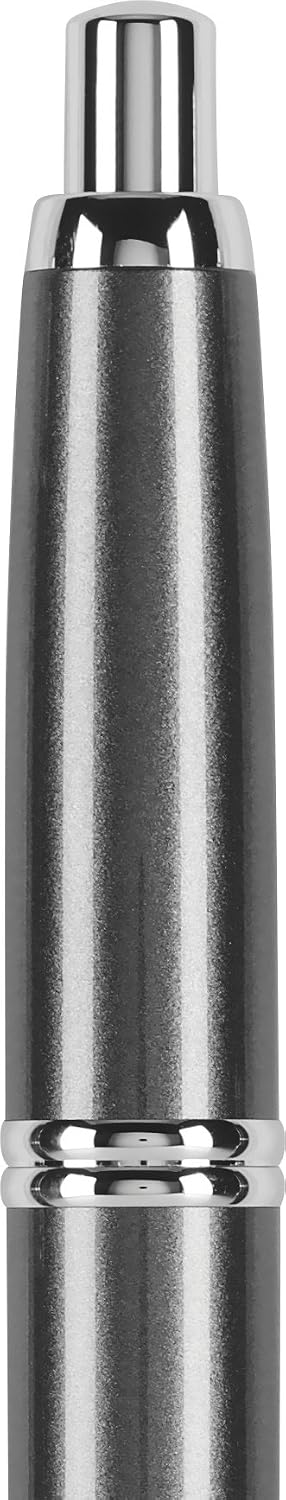 PILOT Vanishing Point Collection Refillable & Retractable Fountain Pen, Matte Black Barrel, Blue Ink, Fine Nib (60580)