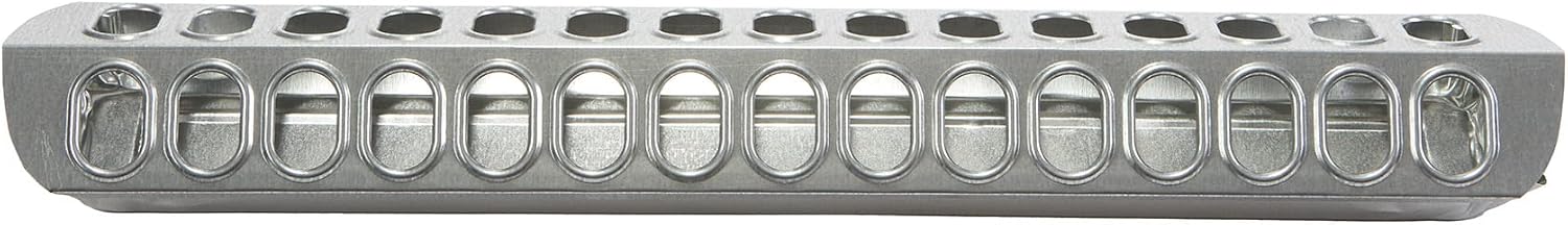 Little Giant® Slide-Top Poultry Ground Feeders | Galvanized Feeding Trough Tray | Durable and Lightweight Chicken Feeder | Made in USA | 12 Inches