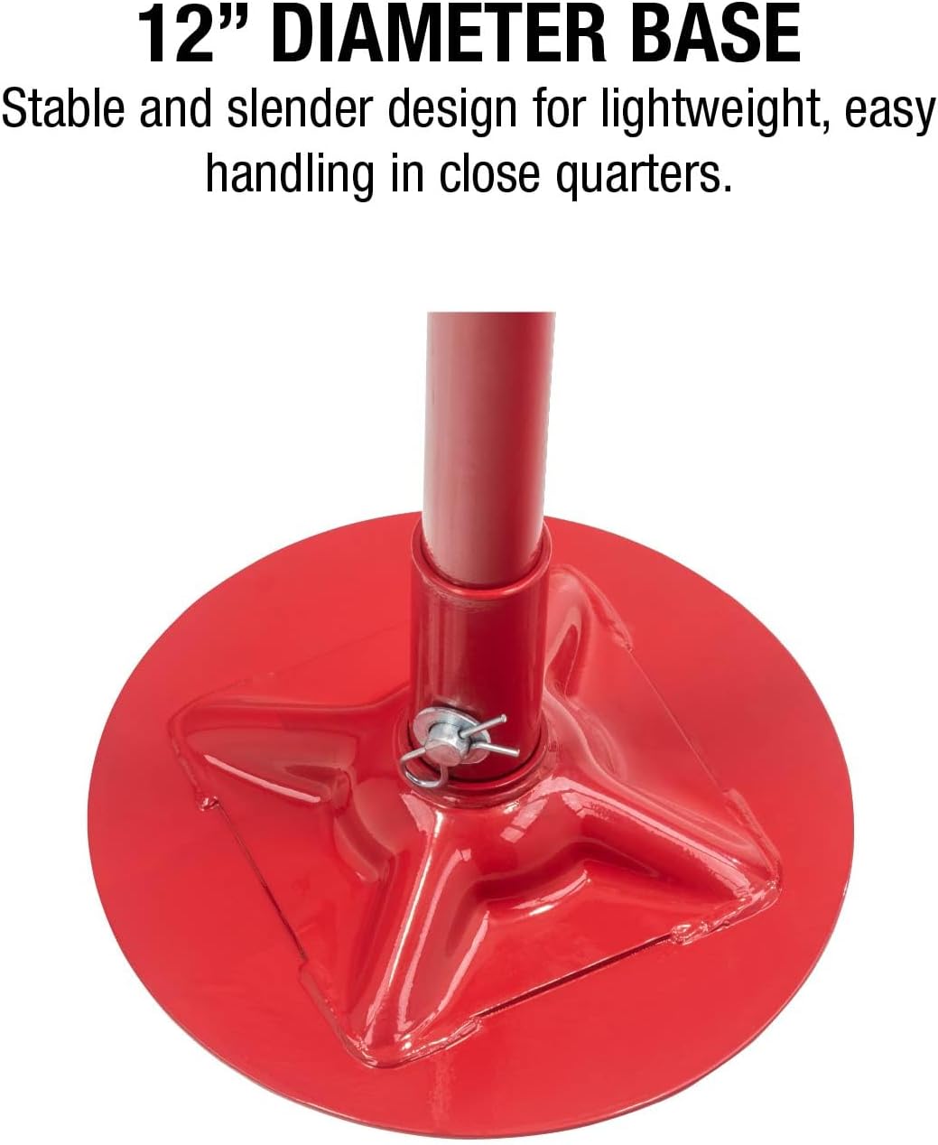 SUNEX TOOLS 6810A, Underhoist Support Stand with Foot Pedal, ¾ Ton Capacity, Large Base, Bearing Mounted Spin Handle, Height Adjustment Under Load, Lightweight, Supports Vehicle Components Only