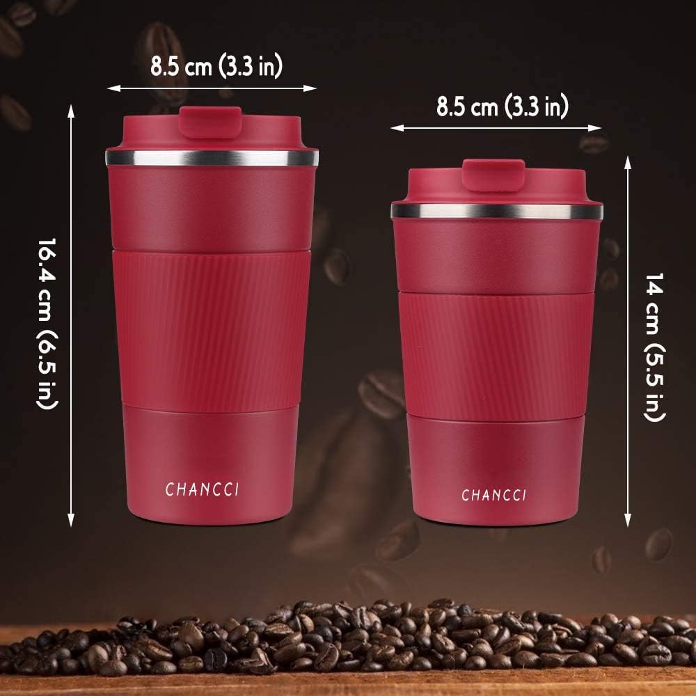 16oz Travel Coffee Mug Spill Proof, Insulated Coffee Mug with Lid, Leakproof Coffee Tumbler, Stainless Steel Vacuum Coffee Cup for Hot/Cold Drinks