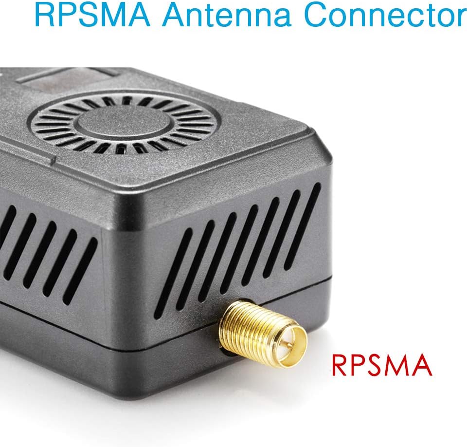 Black Mamba Audio Video Transmitter 5.8 ghz 40CH FPV Vtx for Gopro FPV Drone Video Transmitter 5V Output (RPSMA ANT 5V Out for Gopro)