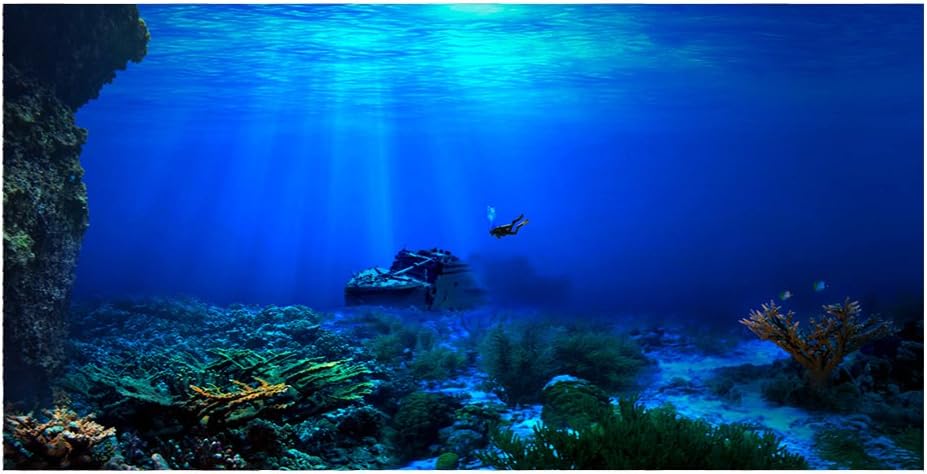 Meiyya 3D Aquarium Background 75 Gallon