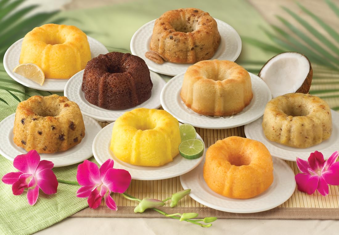 Dockside Market Banana Nut Bundt Cake - Tropical Fruit Cake Dotted with Crunchy Chopped Pecans. Perfect Gourmet Gift for Gift Baskets, Birthdays, Parties - 24 oz