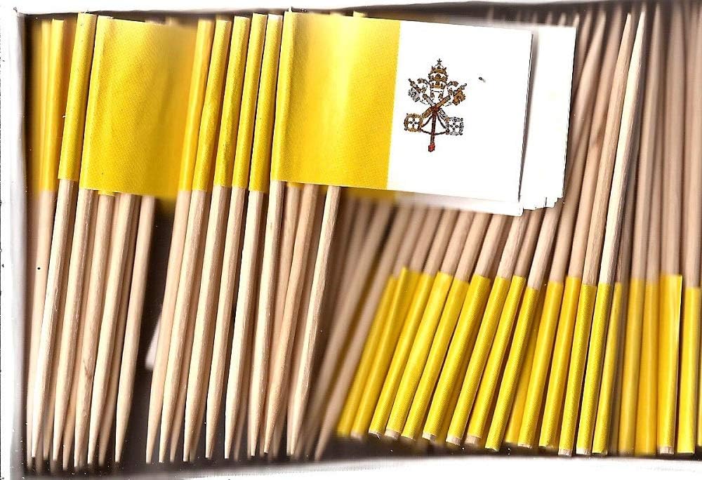 One Box of 100 Nicaragua Toothpick Flags, 100 Small Mini International Flag Cupcake Toothpicks or Cocktail Picks