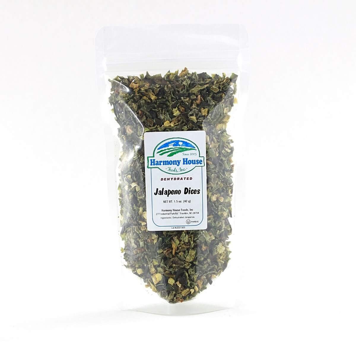 Harmony House Dried Jalapeno Peppers – Dehydrated Peppers For Cooking, Camping, Emergency Supply and More, 6 oz, Quart Jar