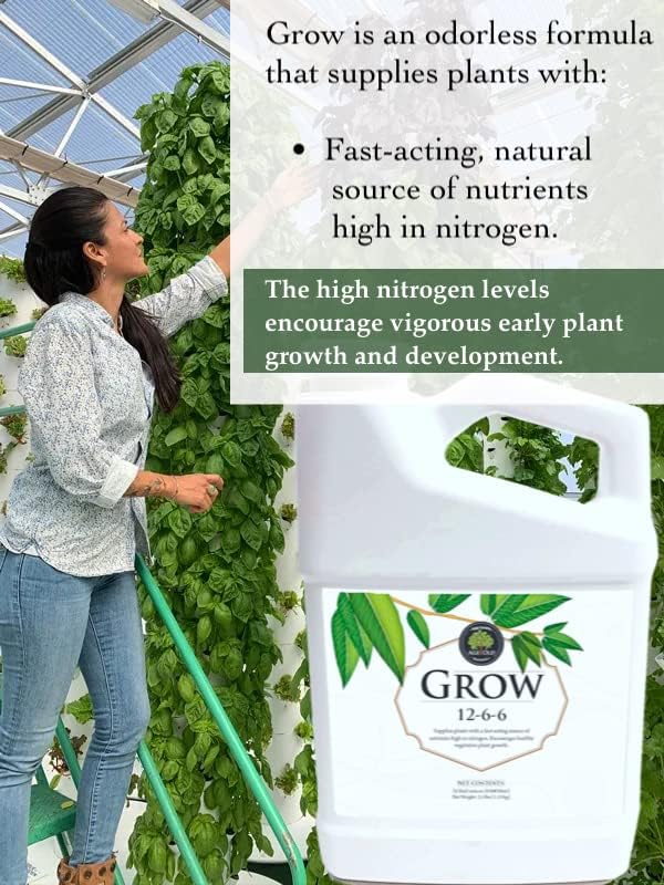 Grow Natural Based Liquid Fertilizer, 32-Ounce