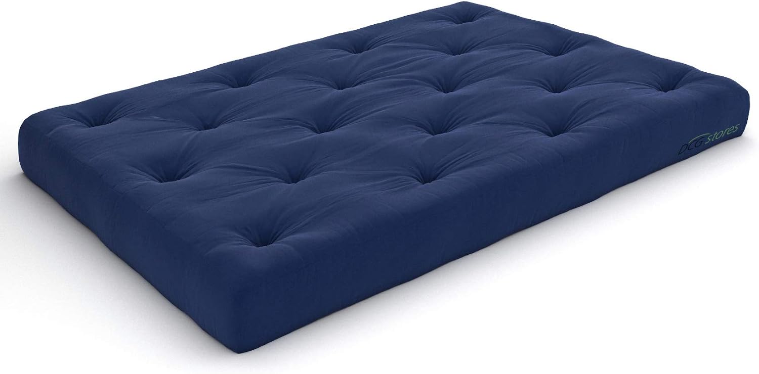Nirvana Futons Plush, Comfortable 8-Inch Full Futon Mattress, Microfiber Fudge - Made in USA