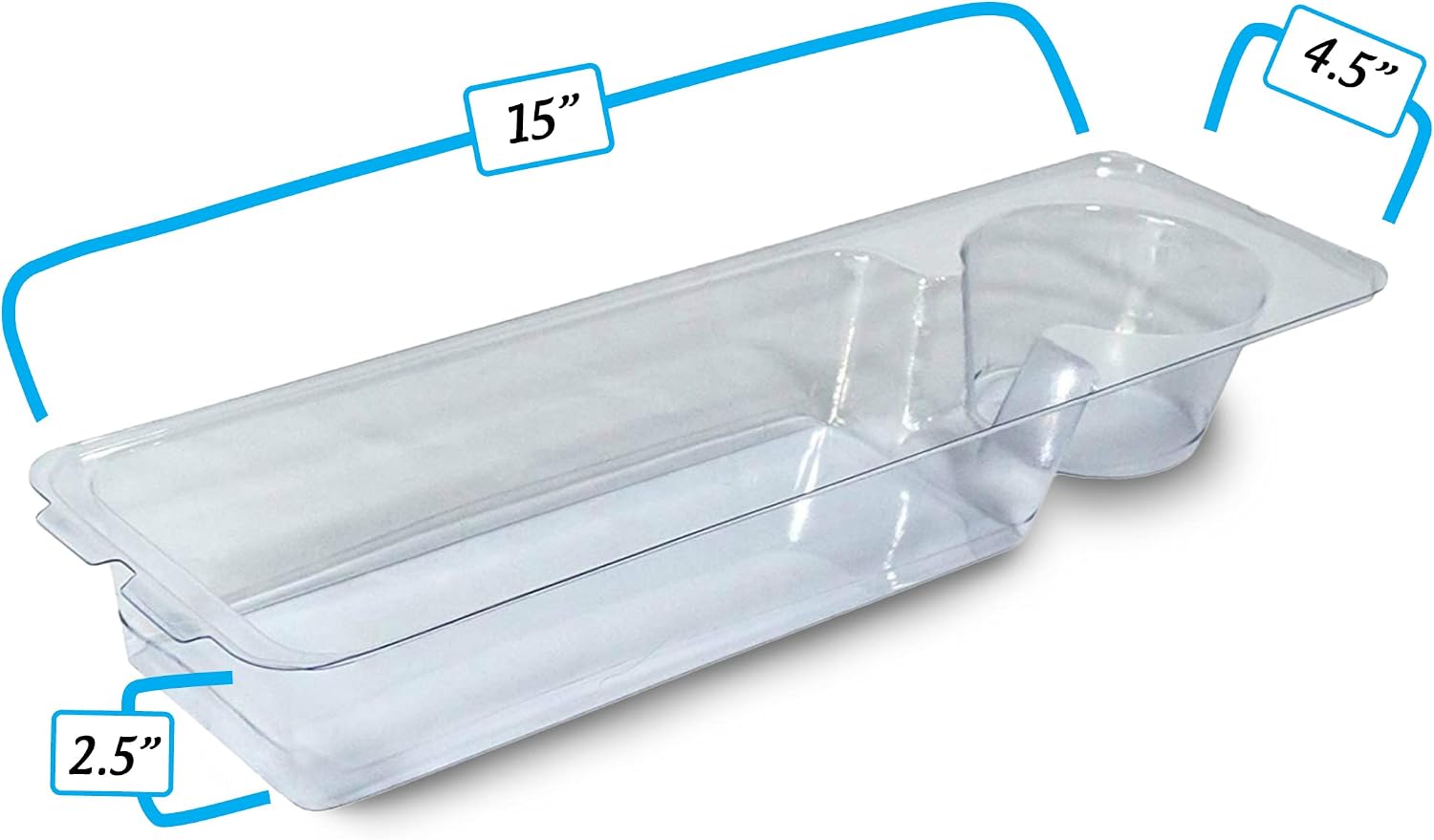 Heavy Duty Clear Plastic Insert/Tray/Cup Holder for Walker Basket