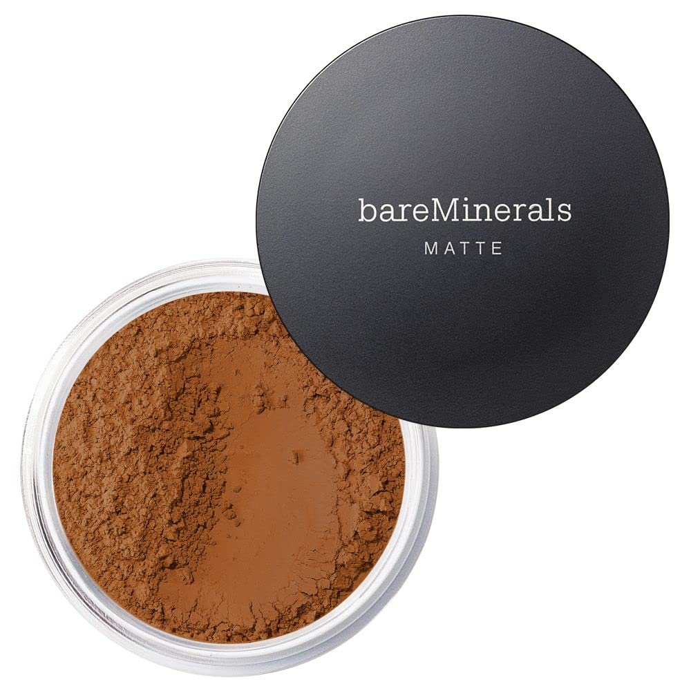 bareMinerals Original Matte Loose Powder Foundation SPF 15, Clean Mineral Powder Face Makeup, Sheer-to-Full Coverage, Reduces Shine, Dermatologist-Tested, Skin-improving Makeup For Sensitive Skin