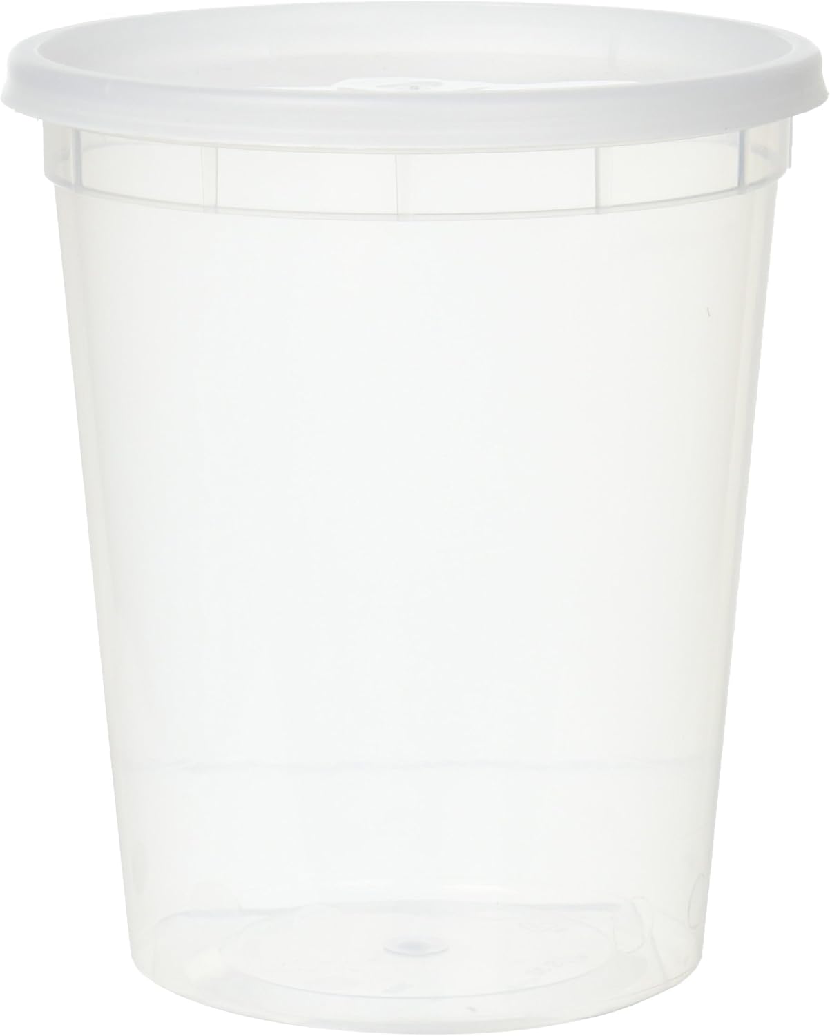 YW Plastic Soup Food Container with Lids (12), 32 oz, 12 Pack, Clear