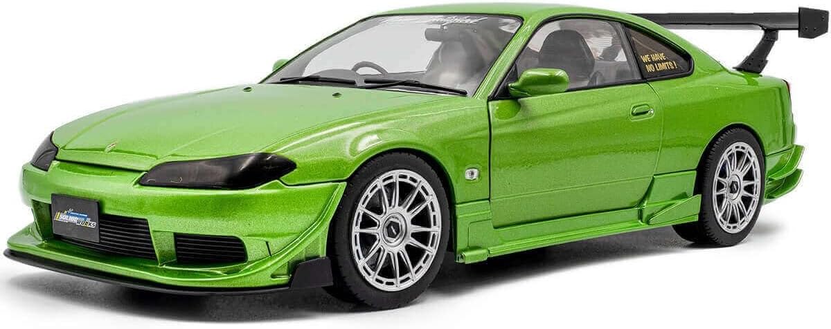 Solido Works 1:18 Scale Nissan Silvia S15 Spec-R Aero Green 1999 Diecast Model Car S1812203