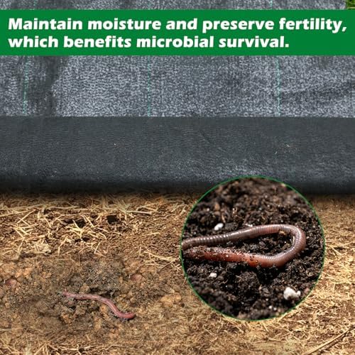WAENLIR 5.8oz 4FT x 50FT Heavy Duty Landscape Fabric Weed Barrier Premium Woven Ground Cover Roll, UV Resistant&Tear-Proof, Ideal for Garden Beds