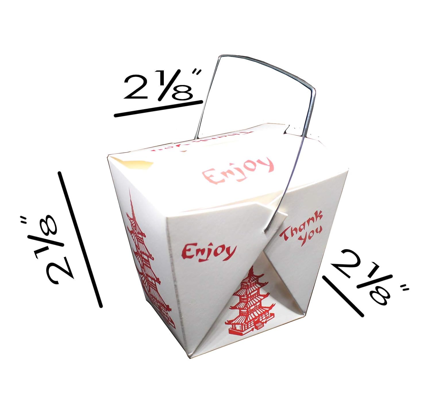 50 Pack 8oz Chinese take out box 8-OZ Bio Noodle Take Out Food Container: Perfect for Takeout Restaurants - White - Disposable and Recyclable (50)
