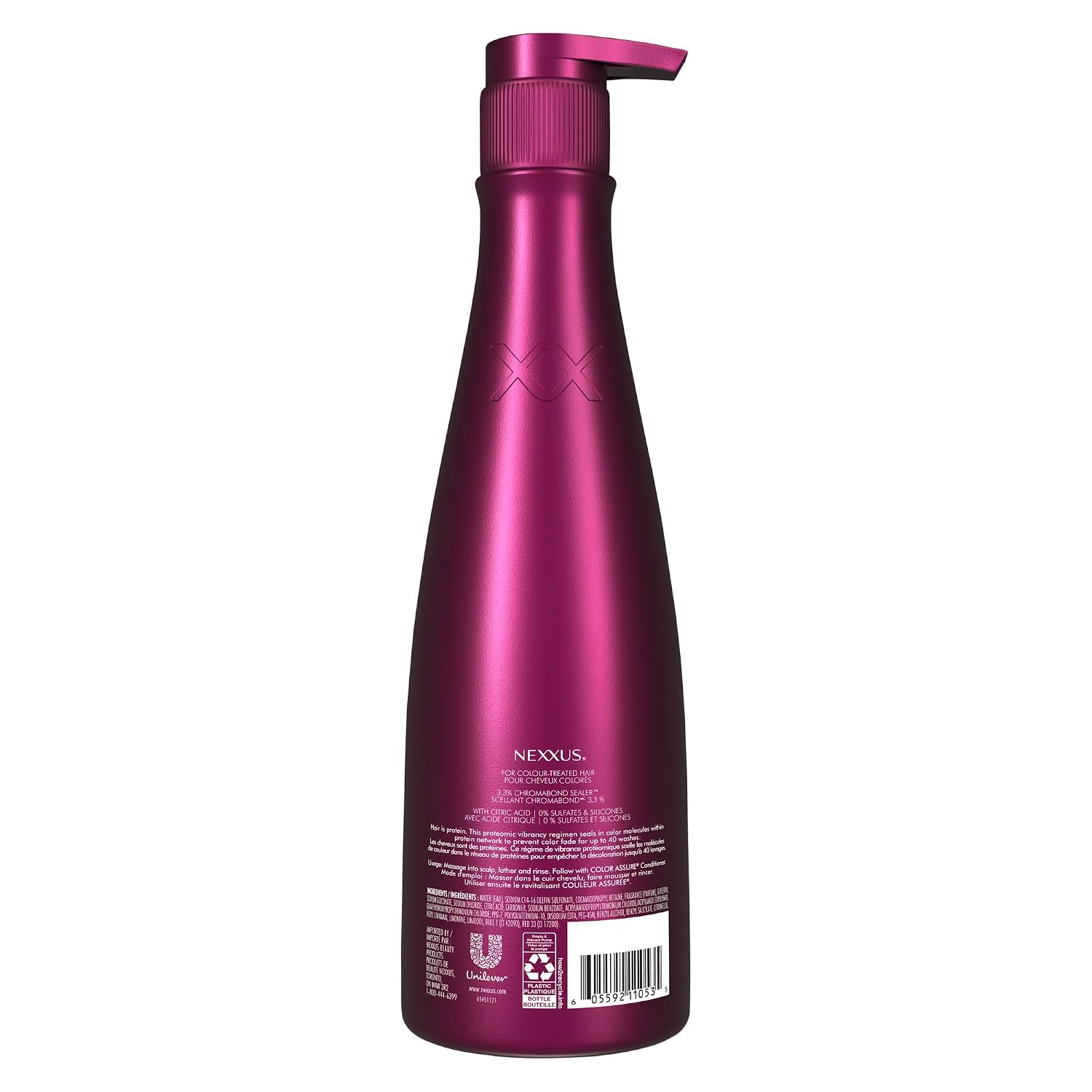 Nexxus Color Assure Shampoo for Vibrancy for Color Treated Hair Powered by Chromabond Sealer with Citric Acid 33.8