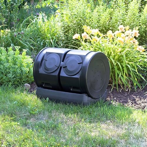 Compost Wizard Jr. Tumbler, 7 Cubic Foot Capacity | Large Rotating Composter Bin, Holds 50 Gallons - Single Chamber Compost System for Gardening, Yard