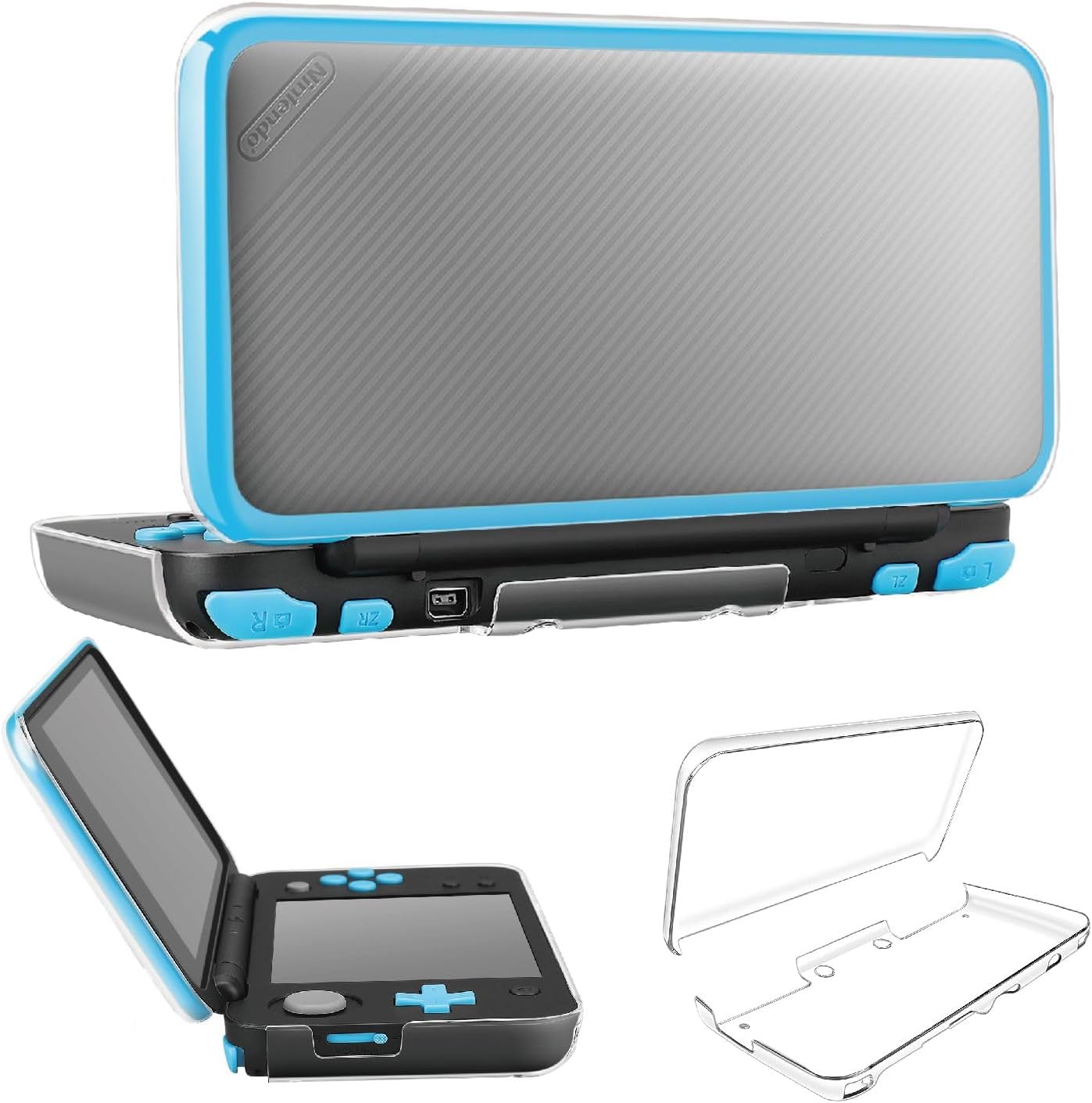 TNP Clear Hard Shell Case for New Nintendo 2DS XL/LL 2017
