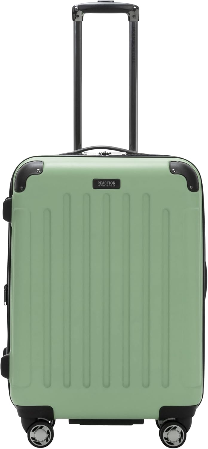 Kenneth Cole REACTION Renegade Luggage Expandable 8-Wheel Spinner Lightweight Hardside Suitcase, Champagne, 20-Inch Carry On