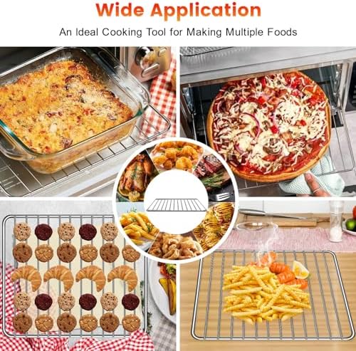 Air Fryer Grill Pan & Wire Rack 2-in-1 Set for Emeril Lagasse Everyday 360, 12"x10" Stainless Steel Replacement
