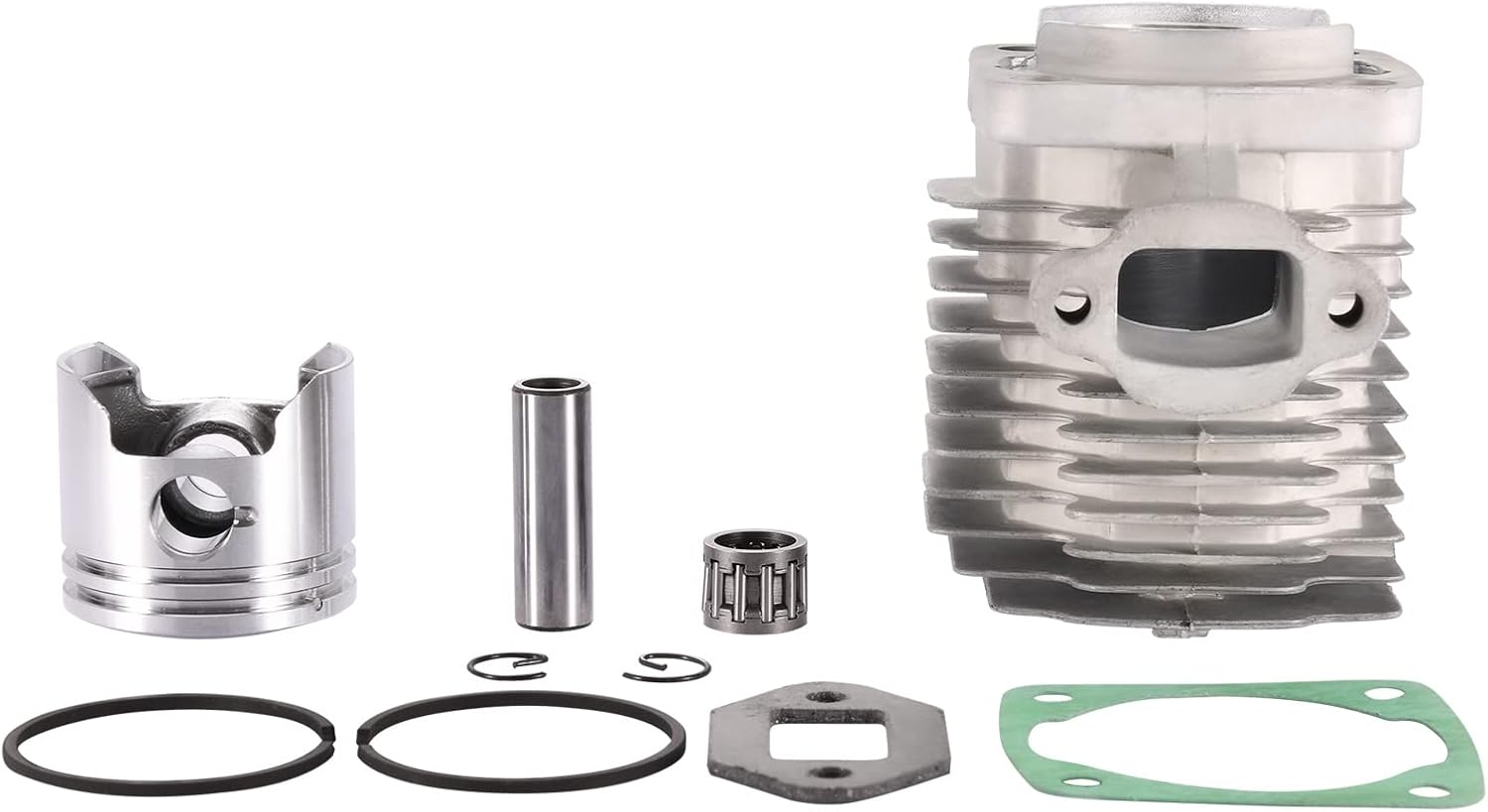 WOOSTAR 44mm Big Bore Cylinder with Piston Ring Kit Replacement for 2 Stroke 43cc 47cc 49cc Scooter Mini Pocket Bike