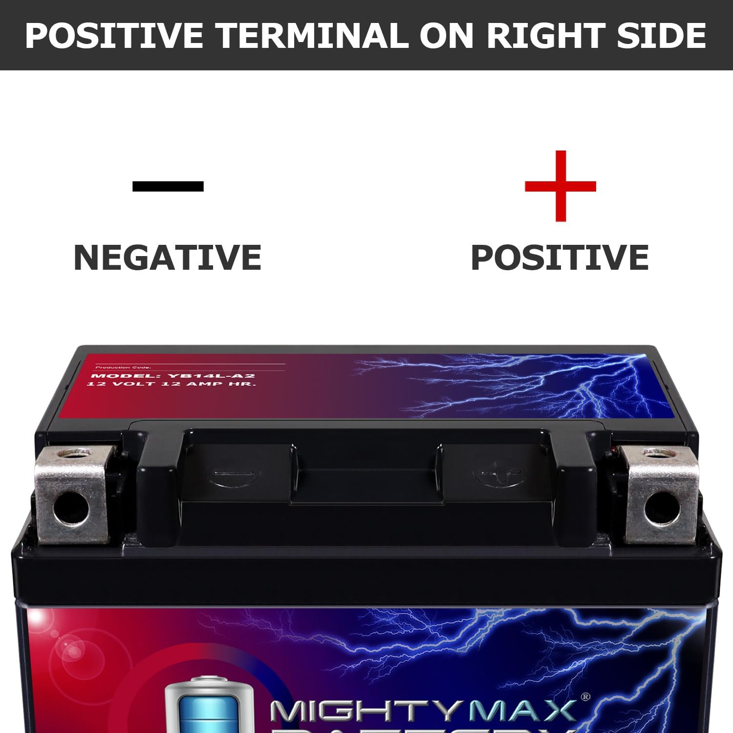 Mighty Max Battery YB14L-A2 -12 Volt 12 AH, 210 CCA, Rechargeable Maintenance Free SLA AGM Motorcycle Battery
