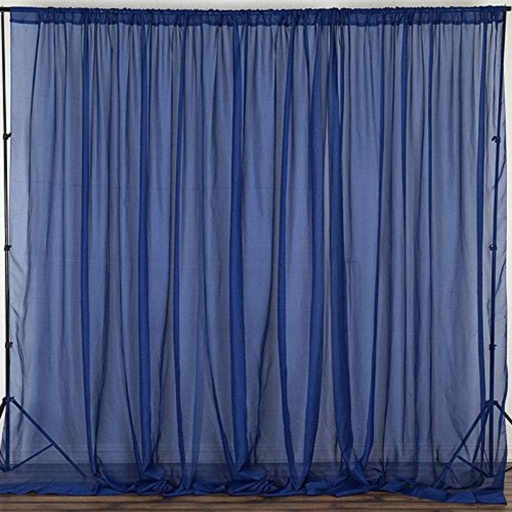 AK TRADING CO. 120" Wide (10Ft Wide) Sheer Voile Drape Panels for Backdrop, Wedding Events, Ceiling Drapes, Event Masking, & Decor - Select from 6ft to 50ft Length. (10 feet x 20 feet, Red)