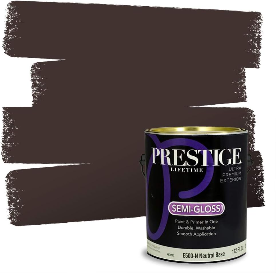 PRESTIGE Paints Exterior Paint and Primer In One, 1-Gallon, Satin, Comparable Match of Sherwin Williams* Socialite*