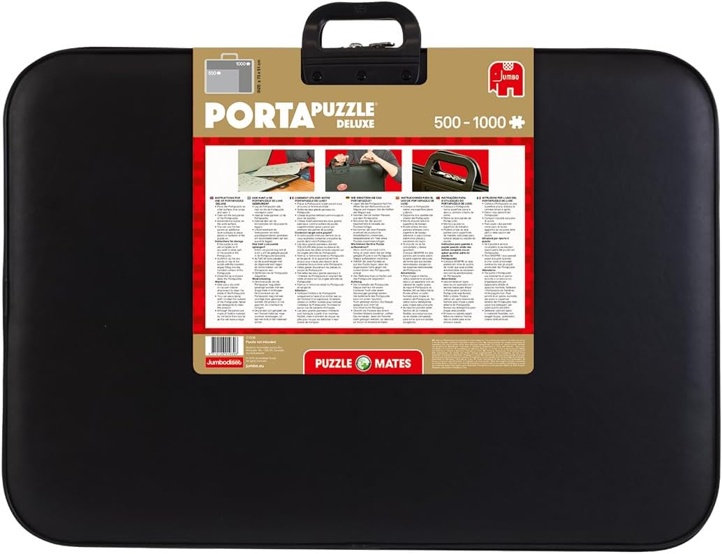 Jumbo, Puzzle Mates, Portapuzzle Deluxe - Standard 1, 000 Piece Jigsaw Storage Board Case, Jigsaw Puzzle Accessories