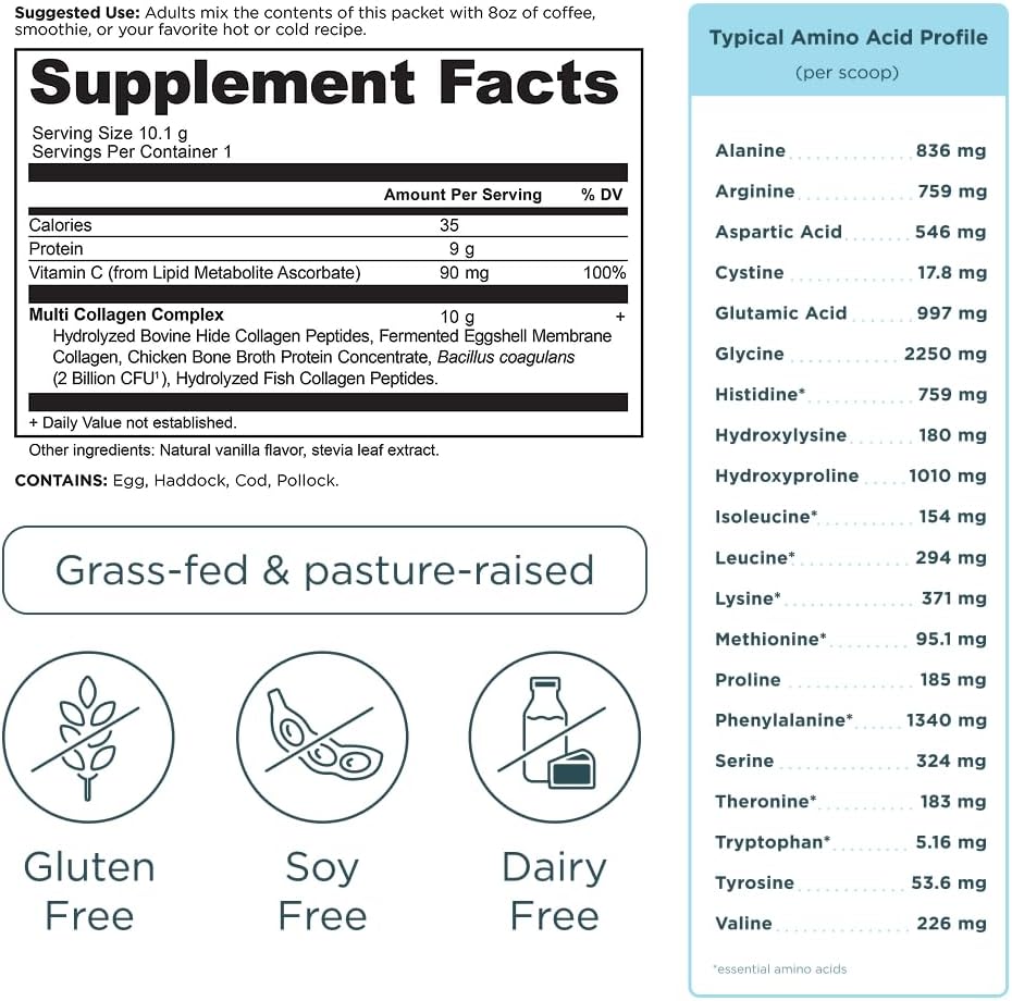 Ancient Nutrition Hydrolyzed Multi Collagen Peptides Powder, Unflavored