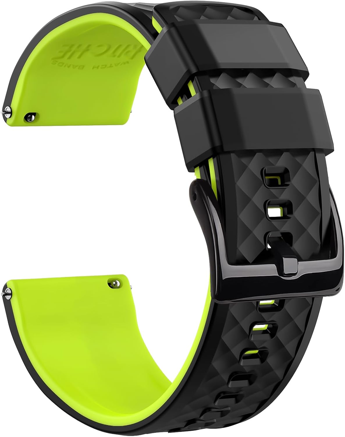 Ritche Christmas Gift Silicone Watch Bands 18mm 20mm 22mm 24mm Quick Release Rubber Watch Bands for Men, White Elephant Gifts