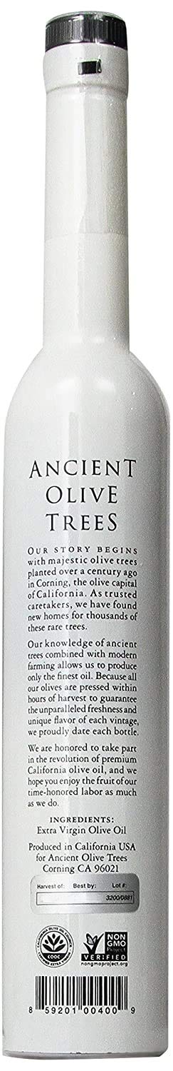 ANCIENT OLIVE TREES - Extra Virgin California Olive Oil | Pressed from Arbosana & Arbequina Olives | Hydroxytyrosol & Polyphenol Rich Olive Oil | EVOO Great for Dipping & Cooking | 12.6 FL. OZ. | 1 CT