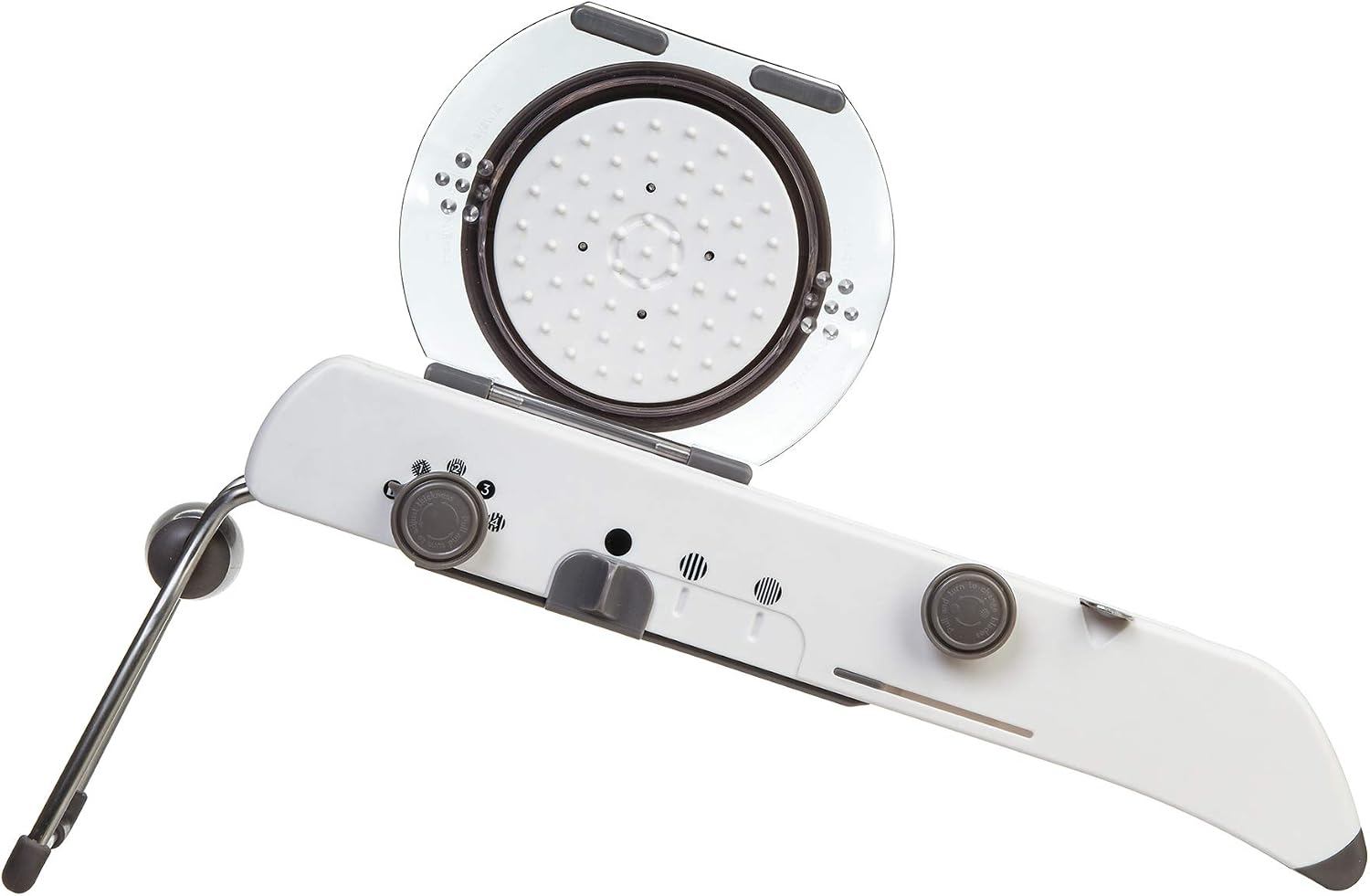 PL8 Professional Mandoline - Versatile Slicer with Adjustable Straight, Waffle, and Julienne Blades, Extra-Wide Stainless Steel Deck