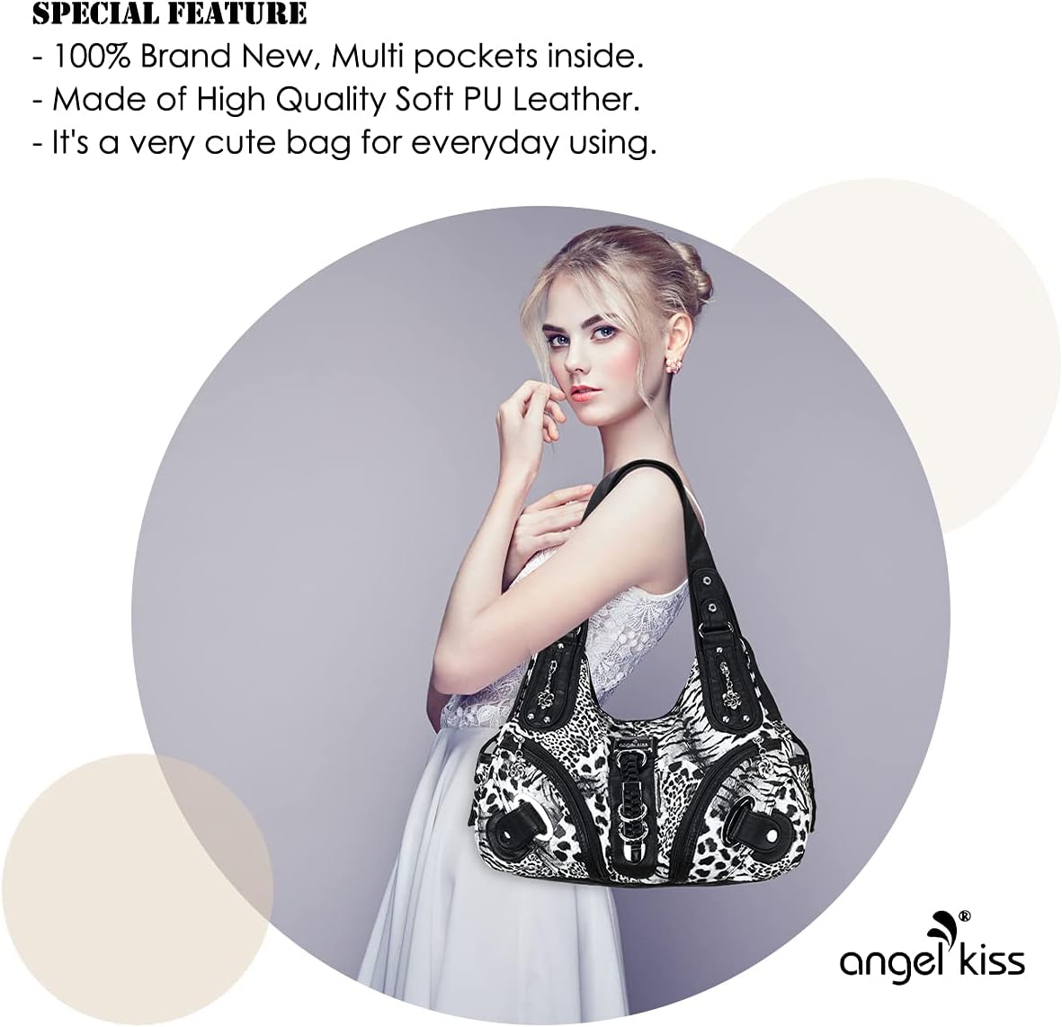 Angelkiss Hobo Purses and handbags for Women Satchel Handbag Women Purses Large Daily Shoulder Bags