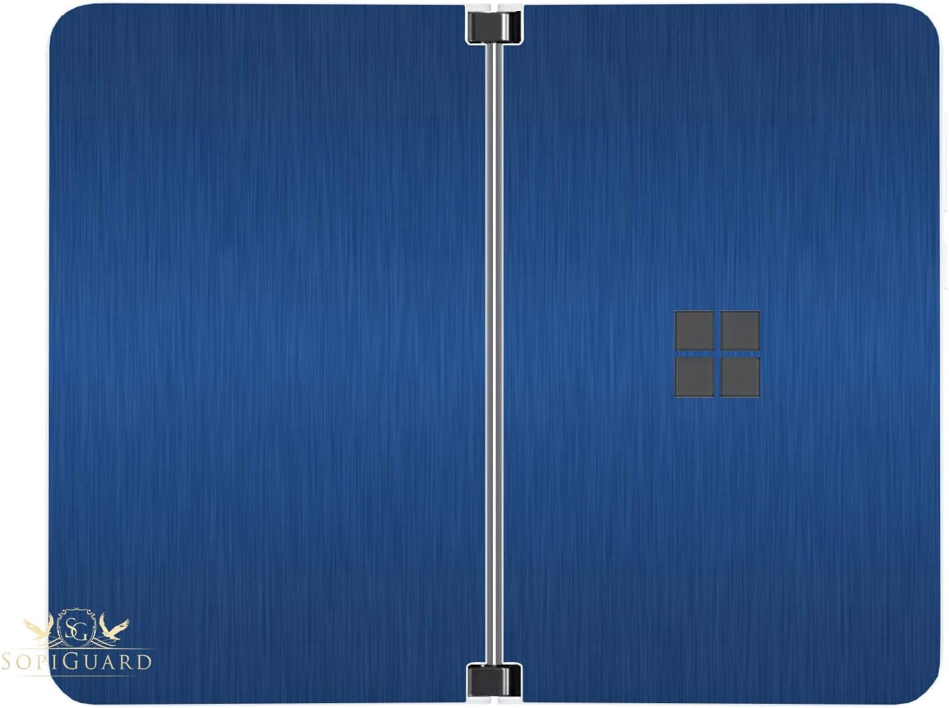 SopiGuard Sticker for Surface Duo Phone Edge-to-Edge Precision Vinyl Skin Wrap (Leather Textured)