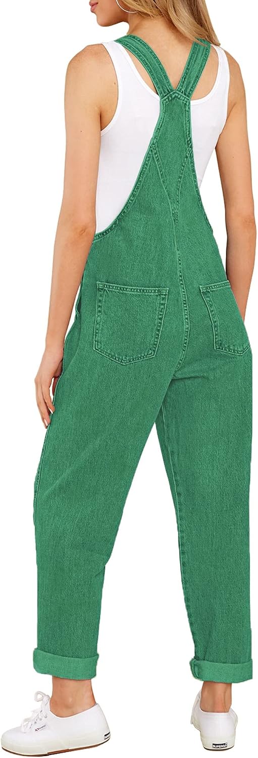 LookbookStore Denim Overalls for Women Dressy Stretch Bib Jean Jumpsuits