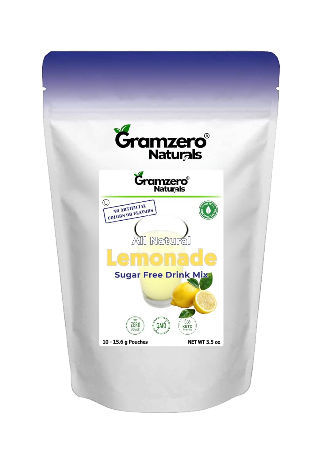 GramZero Raspberry Blush, Sugar Free Drink Mix, Pitcher Pack, Great For Nutrition Club Loaded Tea, Zero Calorie, Stevia Sweetened