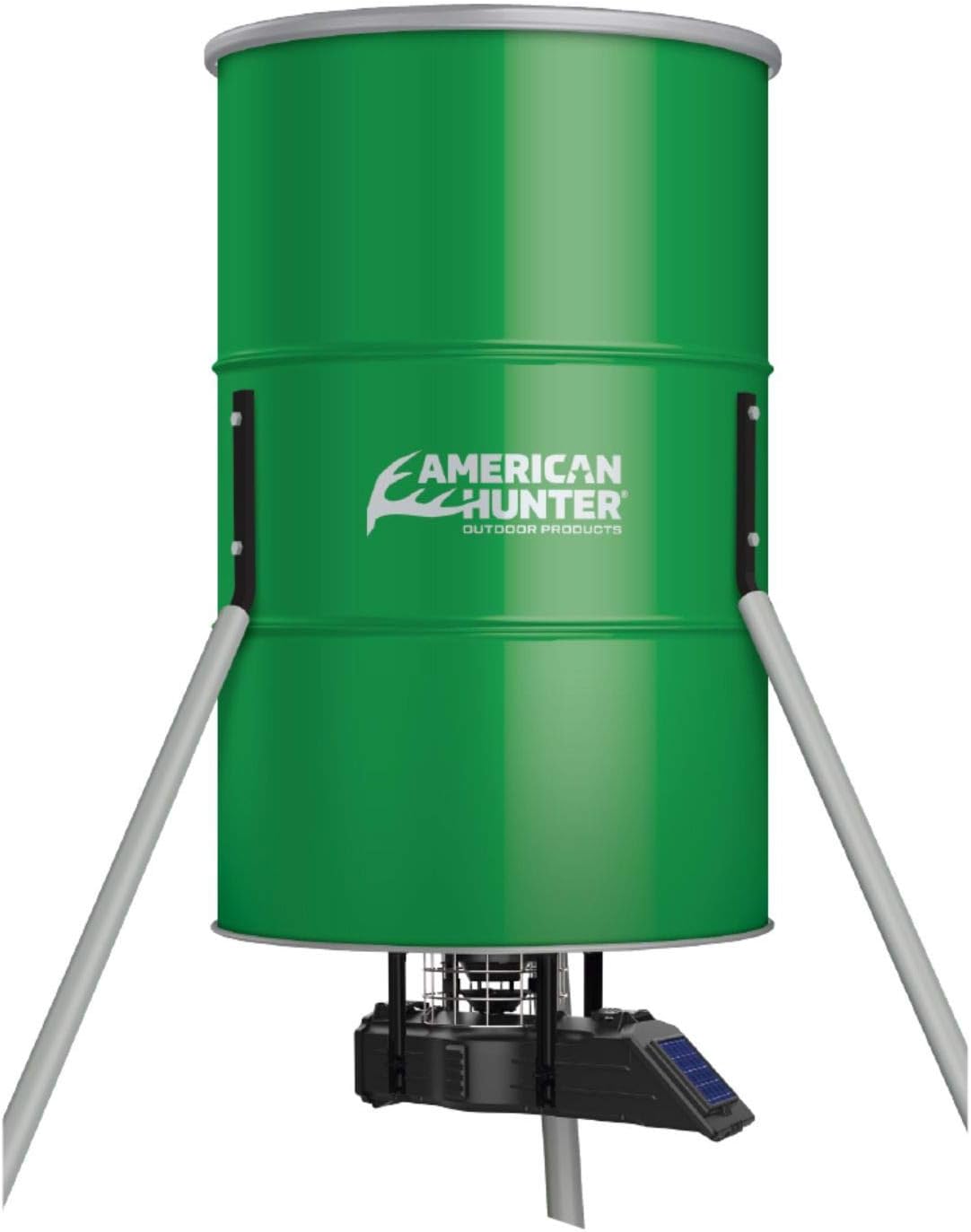 American Hunter WF 350 LB. Tripod Wildlife Feeder with Updated Sunslinger Kit, Black, AH-SS350