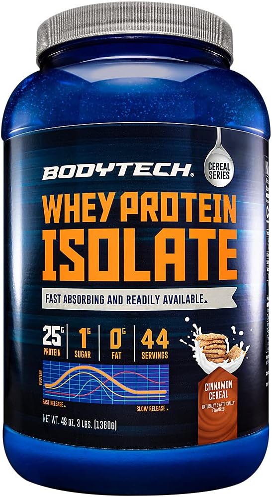 BodyTech Whey Protein Isolate Powder, French Vanilla, 1.5 LB, 23 Servings | 25G Protein per Serving, High Concentrated Protein Powder With Amino Acids & BCAAs for Men and Women, Gluten Free