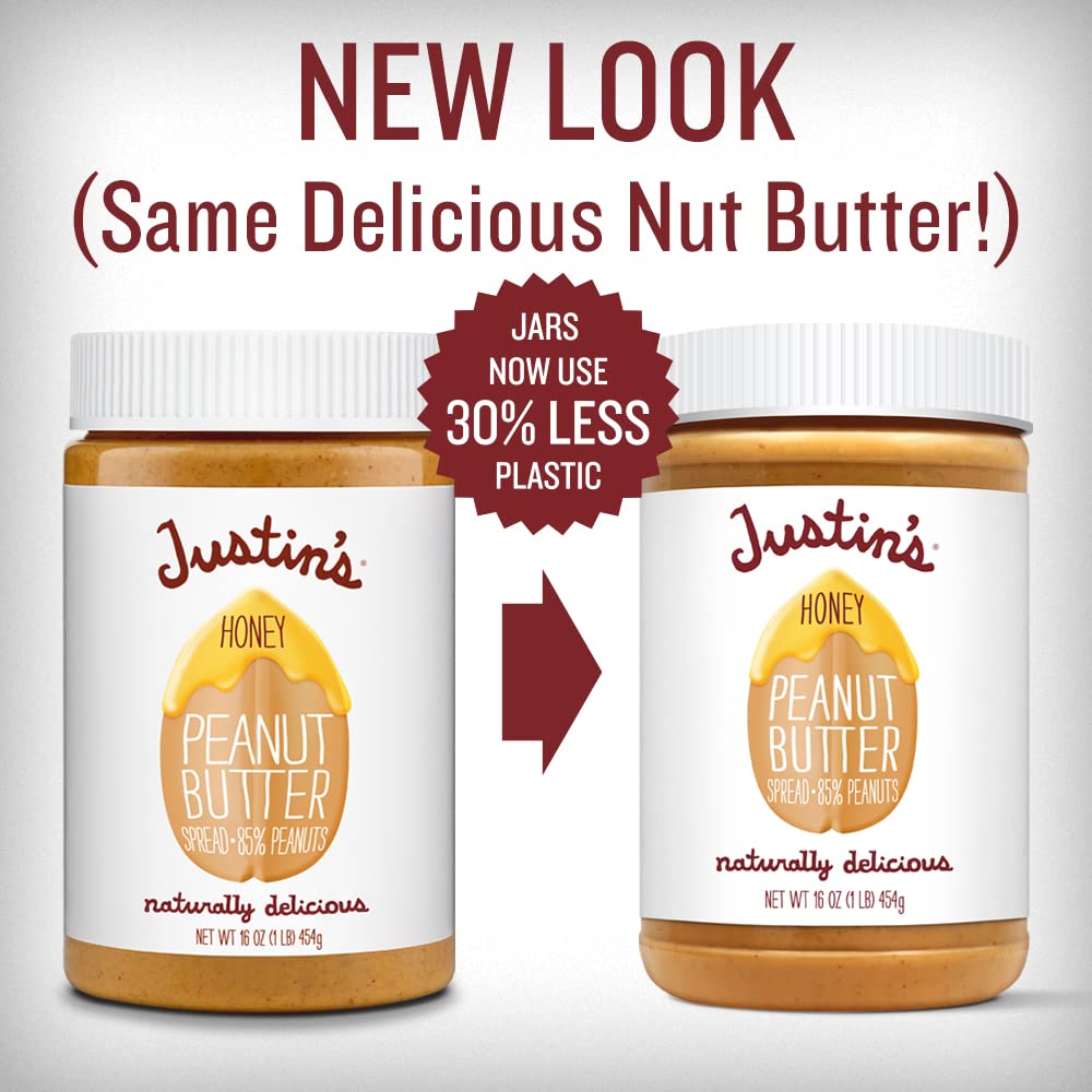 Justins, Peanut Butter Blend Honey Jar, 16 Ounce