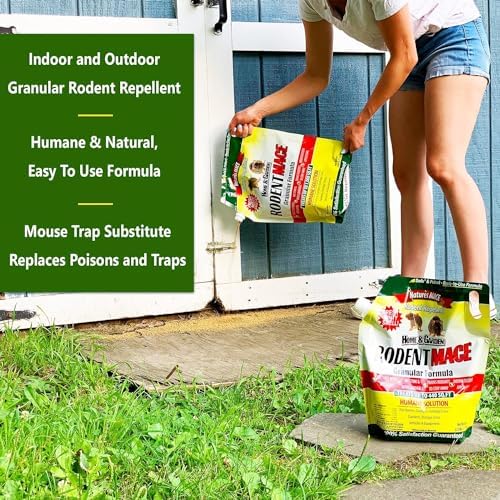 Nature’s MACE Rodent Repellent 22lb, Rodent Repellent Granules for Indoor & Outdoor, Mouse and Rat Prevention, for Garage, Attic, Kitchen, Car, Peppermint Oil Blend, Safe to Use, Covers 4,400 Sq Ft