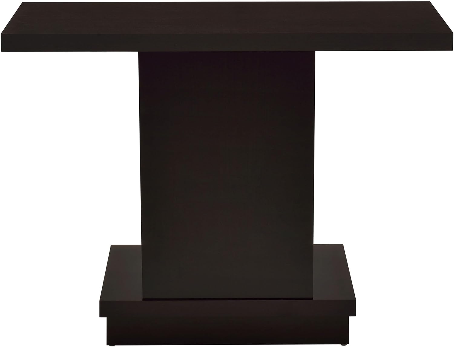 Coaster Home Furnishings - Reston - Engineered Wood - 40-Inch Rectangular Contempandary Table with Geometric Pedestal Base Design and Plastic Glides