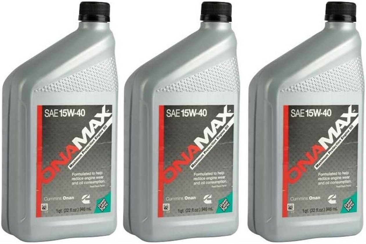 Cummins 3265336 Onan SAE 15W-40 Oil - 1 Quart (Quantity 3)