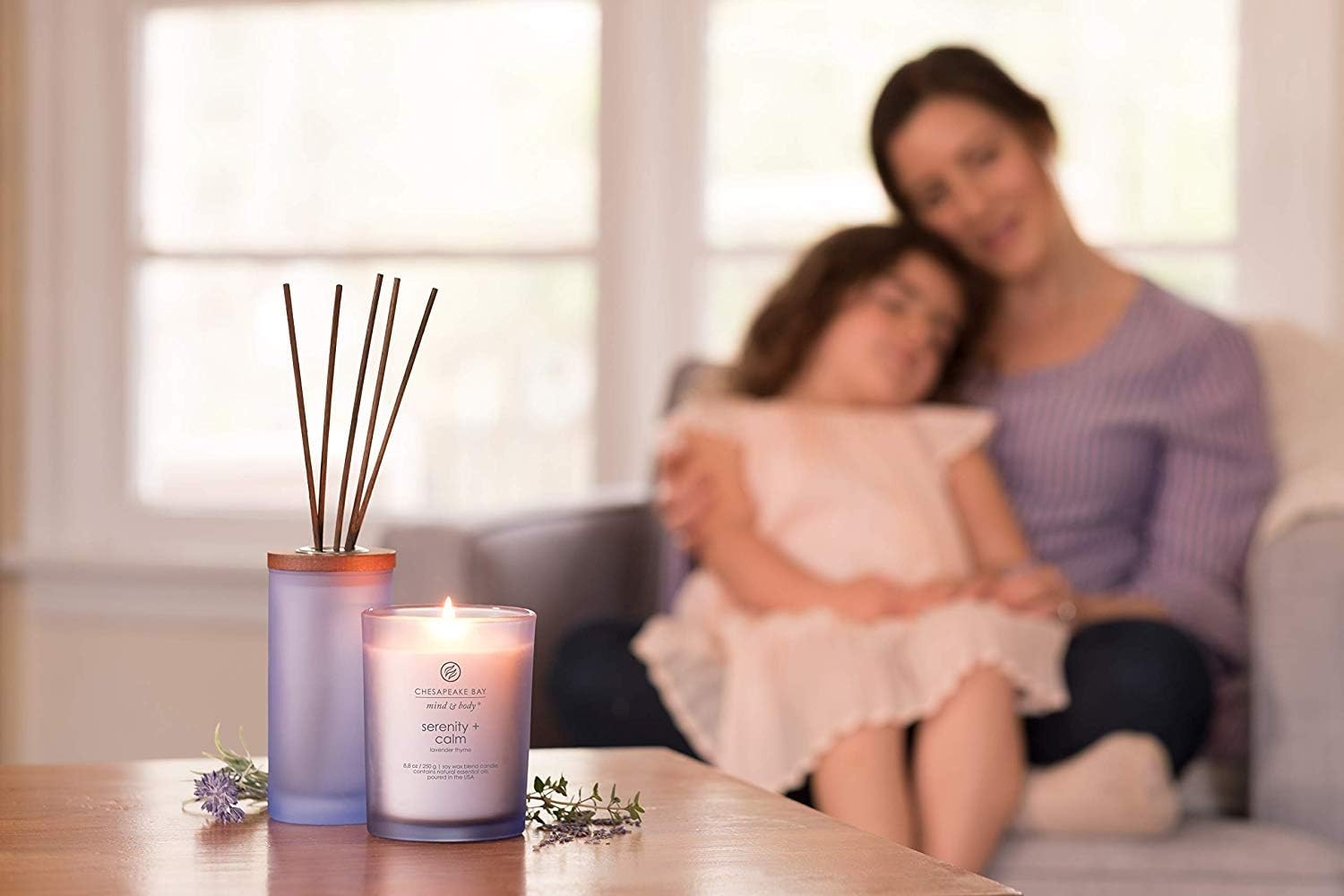 Chesapeake Bay Balance + Harmony Scented Candle Water Lily Pear Fragrance 50 Hours Burn Time Warm & Decorative Soy Wax Blend