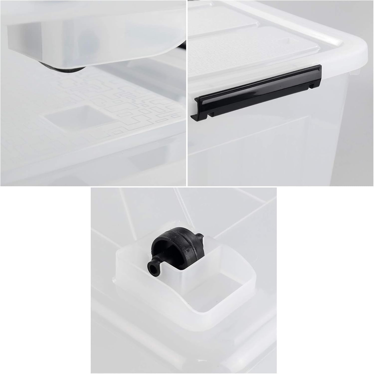30L Plastic Storage Bin with Lid, Stackable Clear Container