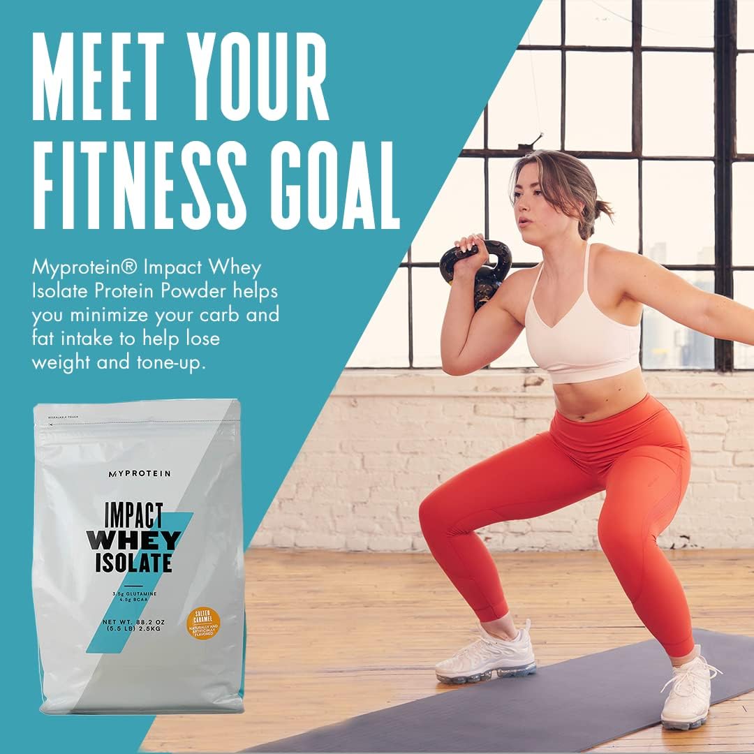 Myprotein Impact Whey Protein Isolate, 2.2 Lbs (30 Servings) Chocolate Brownie, 25g Protein & 6g BCAA Per Serving, Gluten-Free Shake for Muscle Strength & Recovery