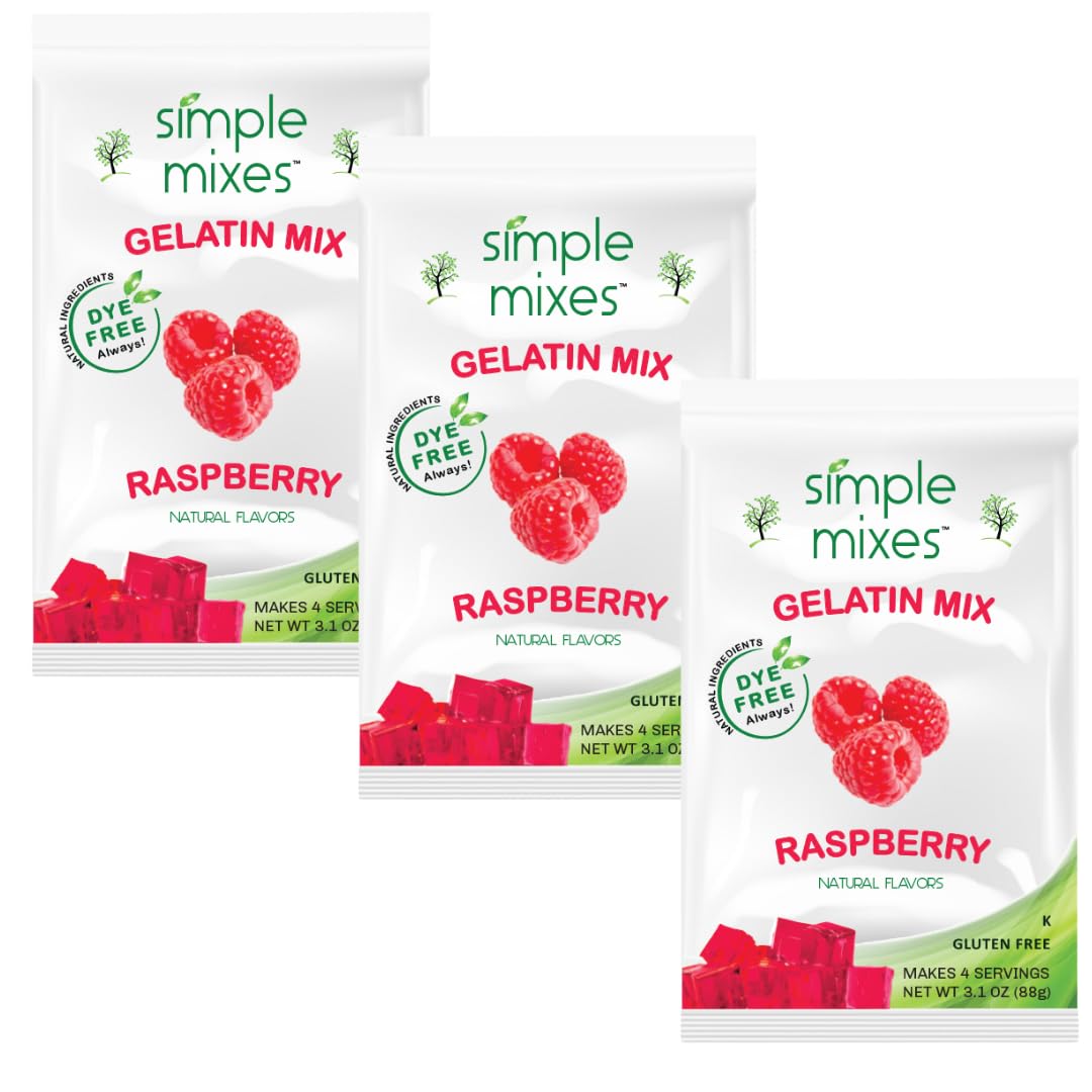Simple Mixes Natural Gelatin Dessert, Lime, Kosher, 6 Pack of 3.1 oz each