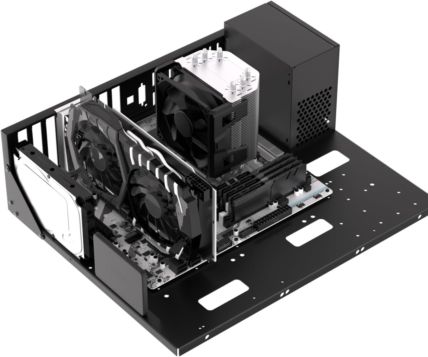 PC Test Bench, Open Air PC Case, ATX Open Frame Computer Chassis, DIY Techbench PC Case for EATX ATX MATX ITX