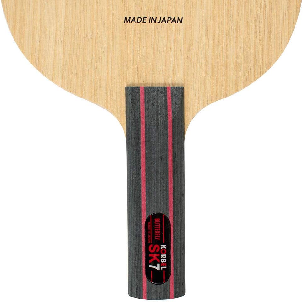 Butterfly Korbel SK7 Table Tennis Blade - 7-ply All-Wood Blade - Professional Butterfly Table Tennis Blade - Available in AN, FL, and ST Shakehand Handle Styles - Made in Japan